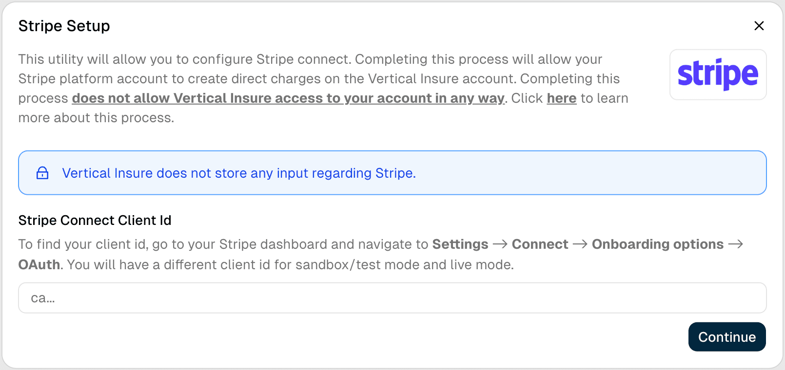 Stripe Connect Setup